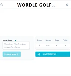 Wordle Golf