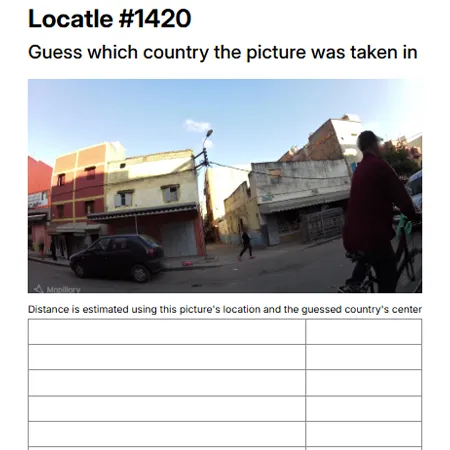 Locatle game